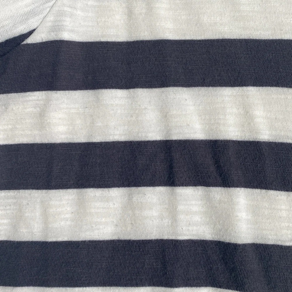 Allison Joy. Size large. Flutter sleeve, black and white striped top. - Picture 4 of 5